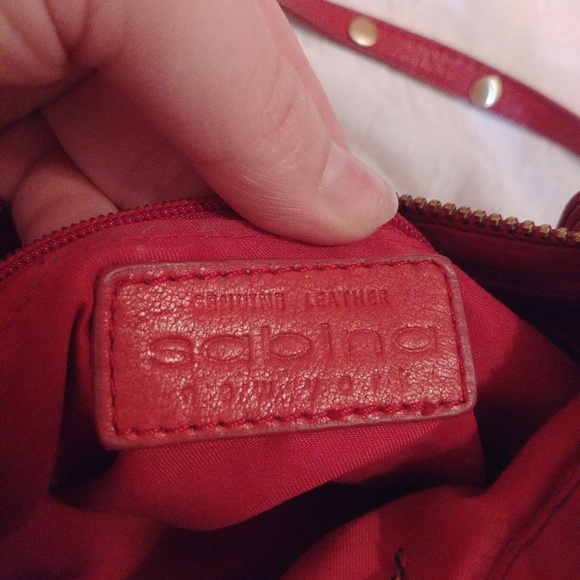 Sabina NY Red Leather Gold Stud Purse - Picture 8 of 8